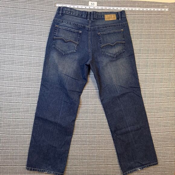 Michael Brandon Men's Jeans Blue Denim Straight Leg Cotton Size 36x30 - Picture 1 of 6